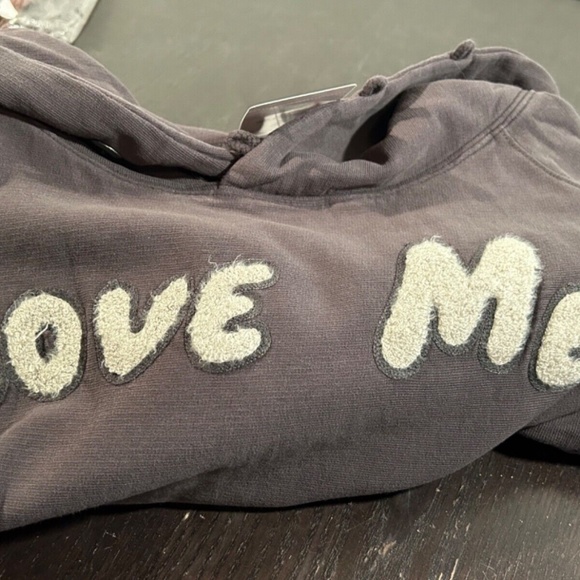 Sandrine Rose x Free People French Terry Cloth Love Me Hoodie Gray Size S - NWT - Picture 15 of 15